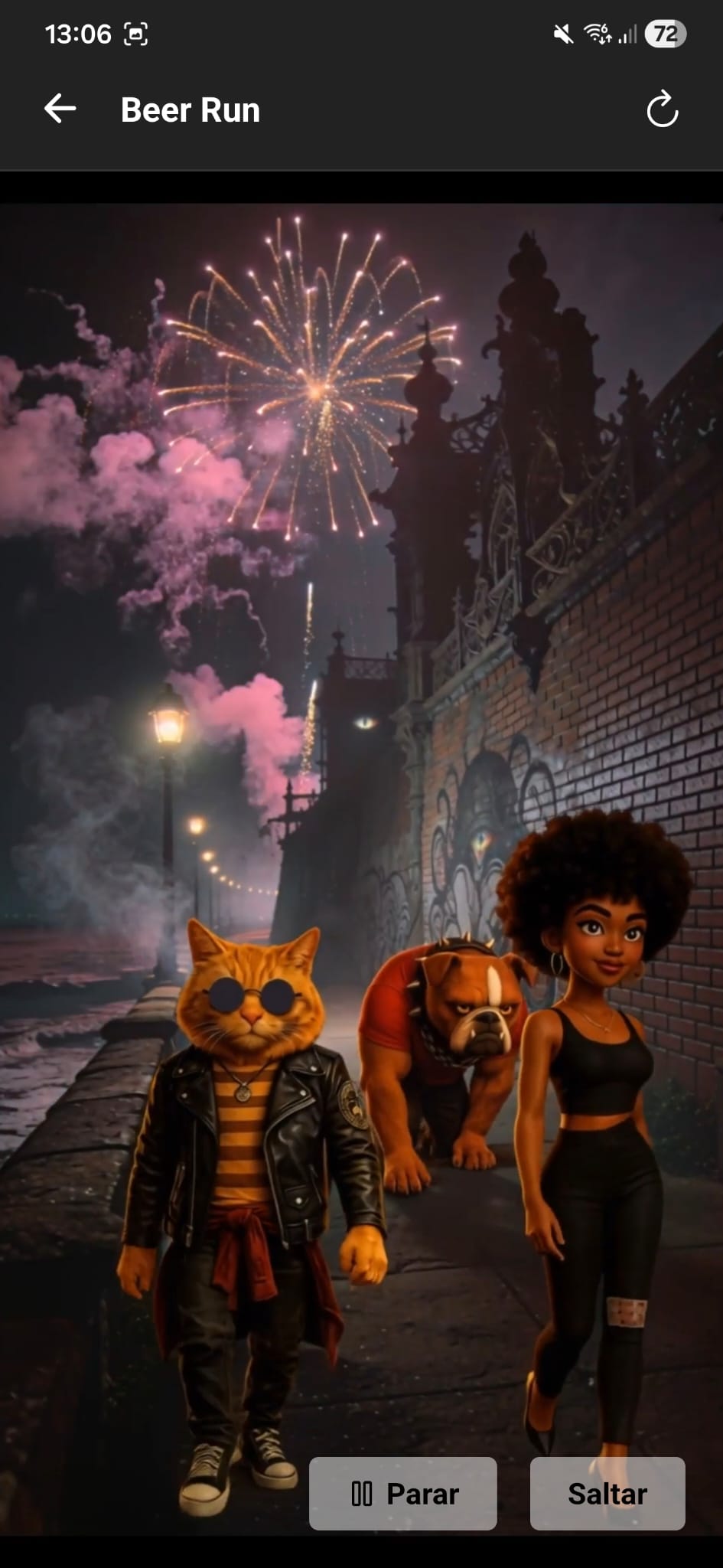 Beer Run intro cinematica Mr. Cool Cat