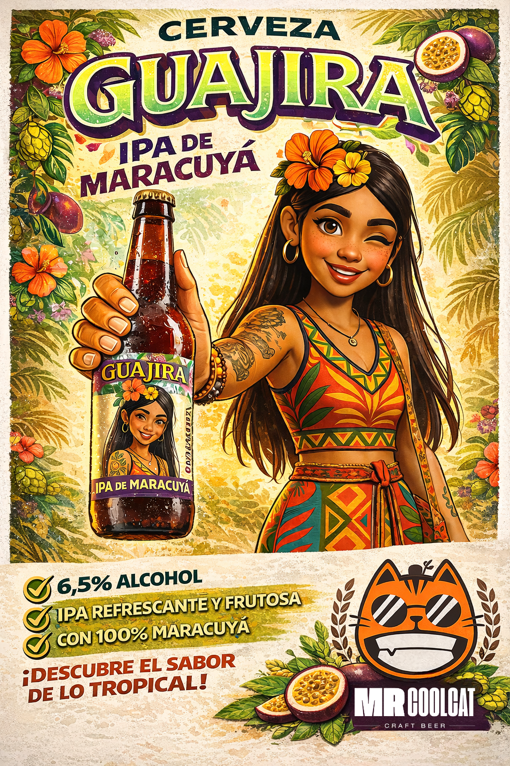 Cerveza Guajira IPA de Maracuya — Mr. Cool Cat Craft Beer