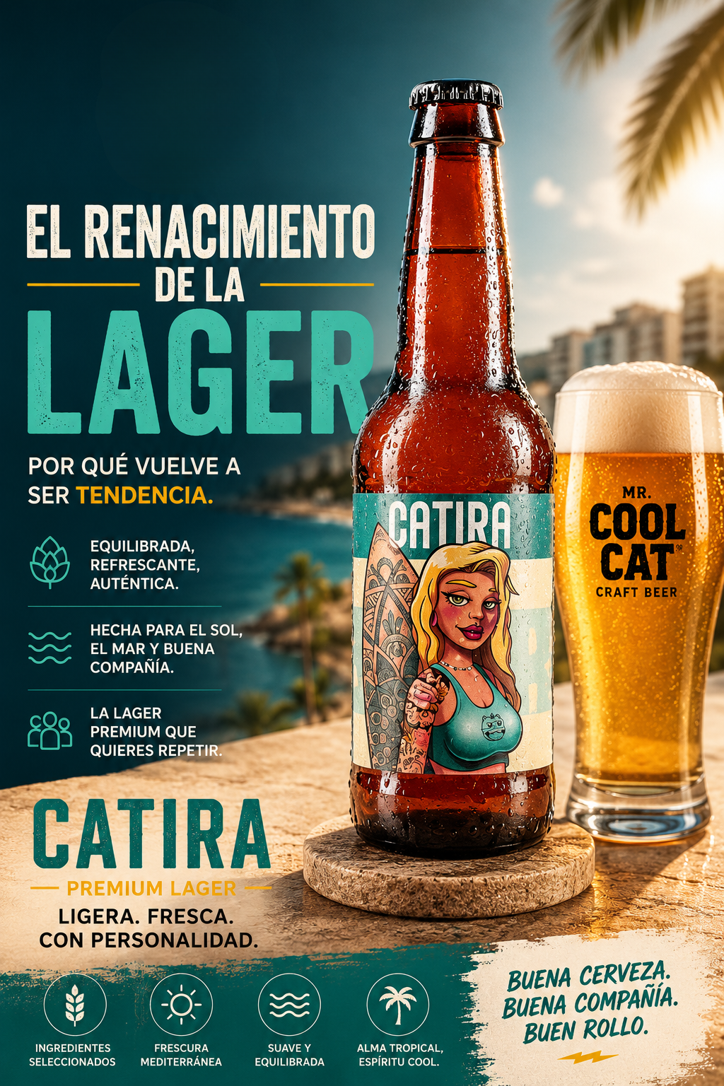 El renacimiento de la lager — Catira premium lager Mr. Cool Cat Craft Beer España
