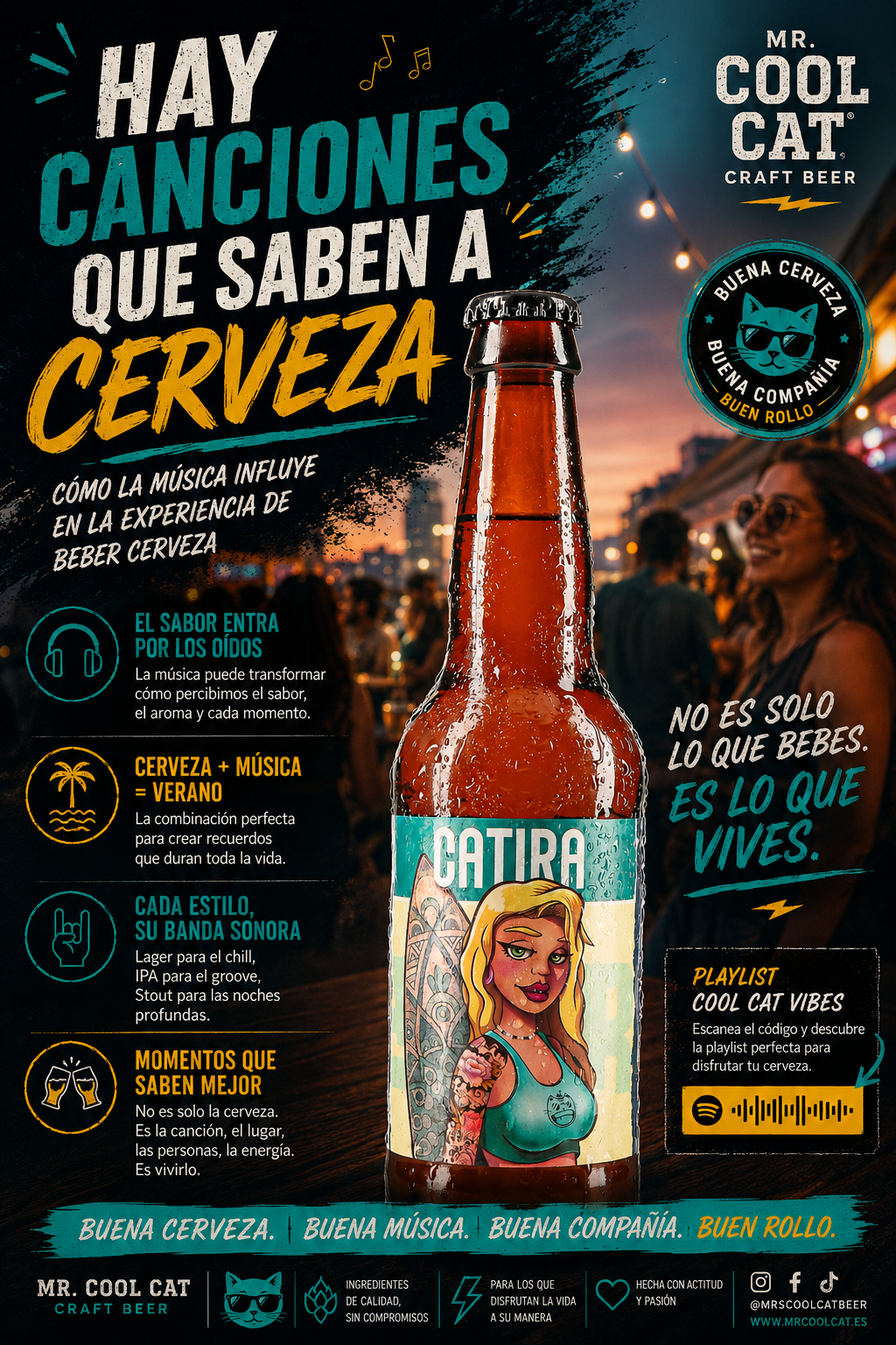Hay canciones que saben a cerveza — musica y craft beer lifestyle Mr. Cool Cat España